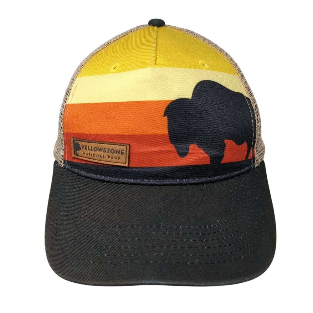 Yellowstone National Park Snapback Trucker Hat Multicolor OSFA Mesh Back